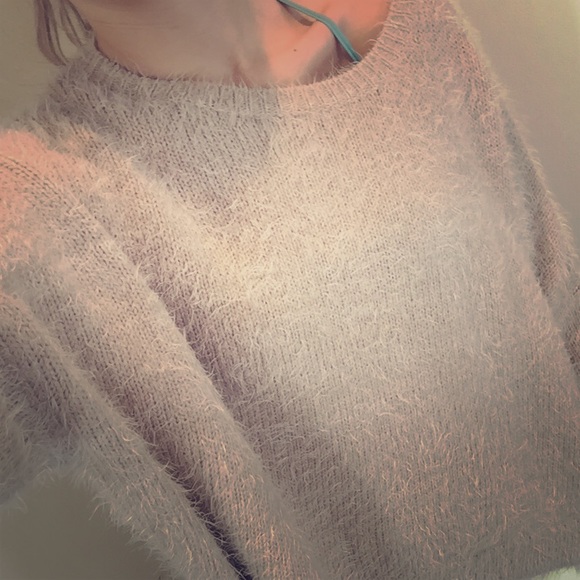 Beautiful Light Pink Eyelash Sweater