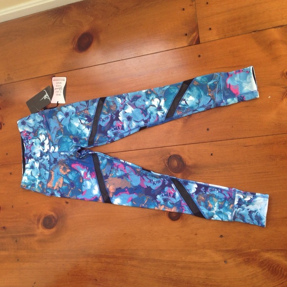 Funky flower print work out pants