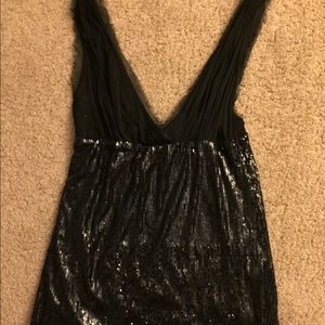 Black Sequence Mini Dress