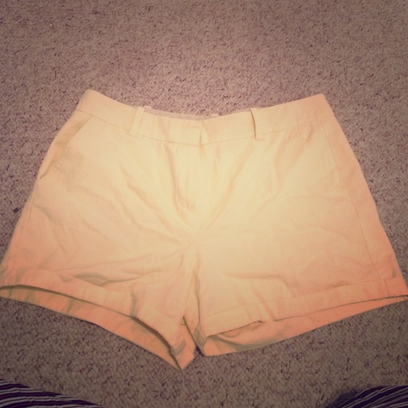 Yellow high waisted shorts