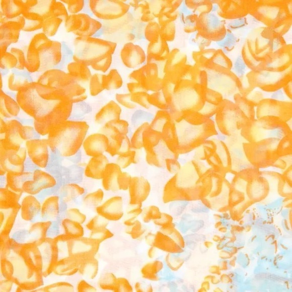 Abstract Gumdrop Print Infinity Scarf Orange/Blue - Picture 3 of 3