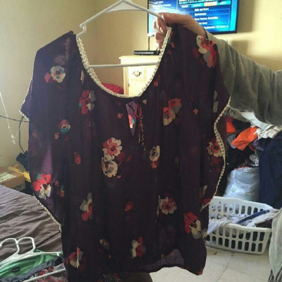 Purple hippie bohemian top