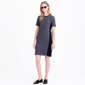 JCrew black and gray houndstooth work dress