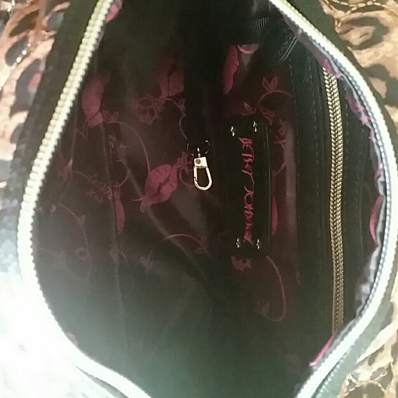 🚫 BETSEY JOHNSON Quilted Leopard Be Mine Handbag - Picture 4 of 4