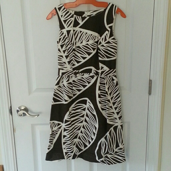 Rare Past Season Anthropologie Palm Print Dress