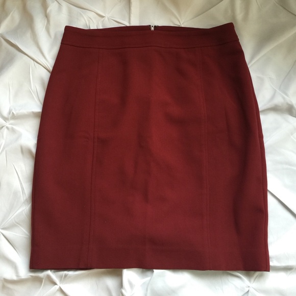 Burgundy Pencil Skirt