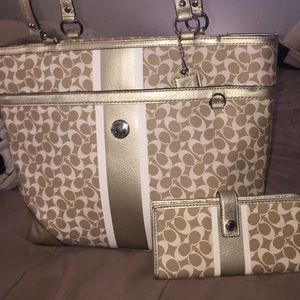 Coach purse with matching wallet
