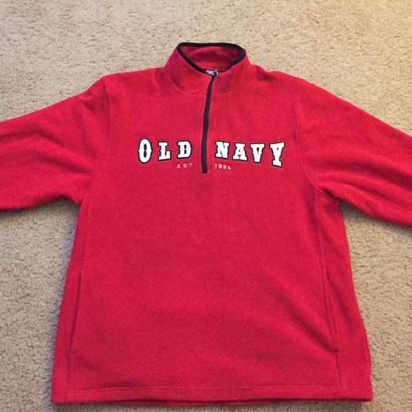 Red Old Navy Fleece Pullover