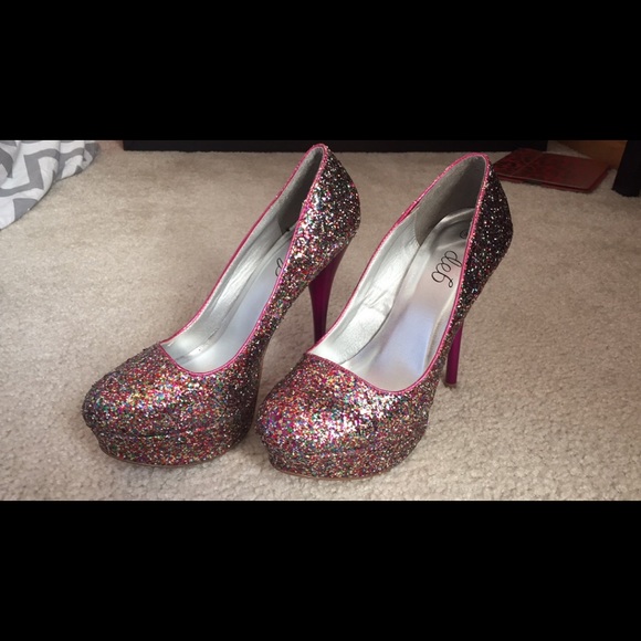 Deb sequins platform heel **Prom shoe**