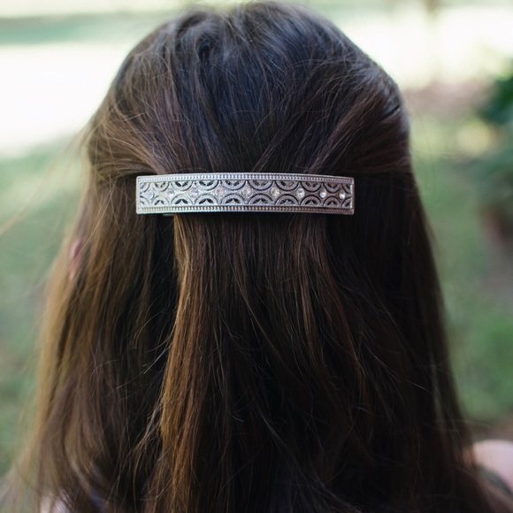 Silver Rhinestone Hair Clip