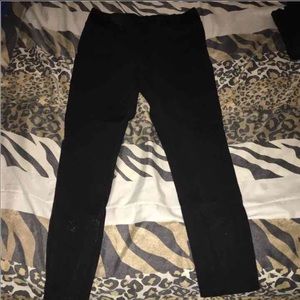 Sapphire Red Black Leggings