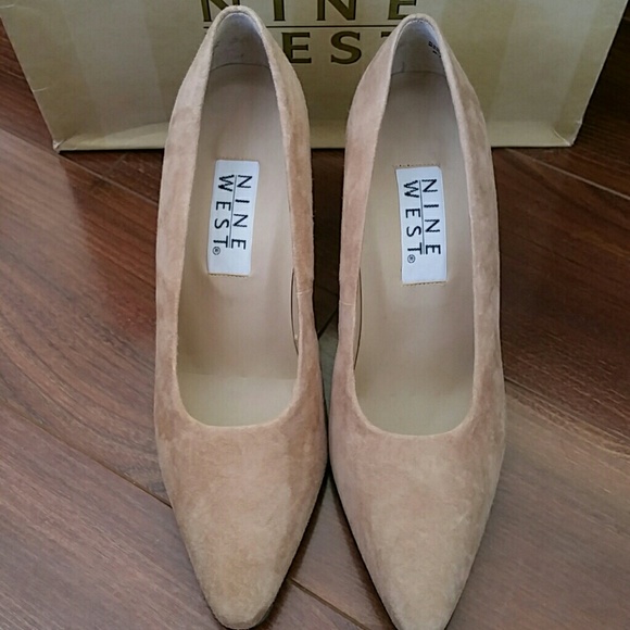 Nine West Tan Suede Heels - Picture 2 of 4