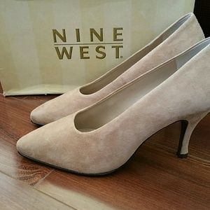 Nine West Tan Suede Heels