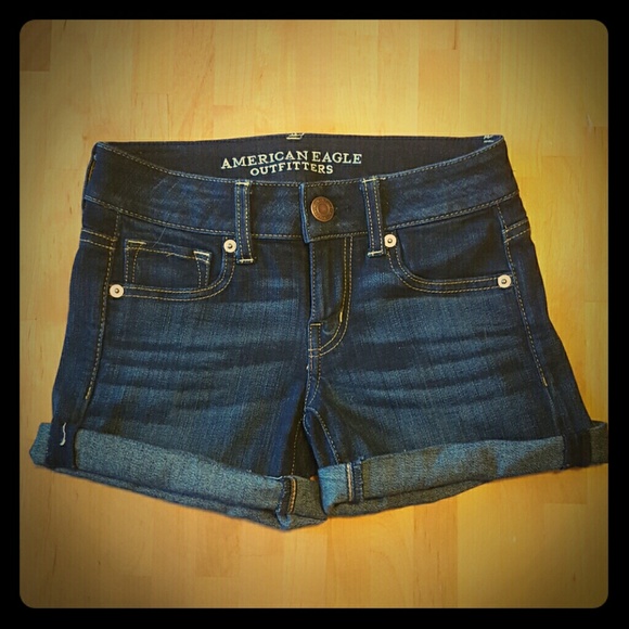 Hollister Pants - Girls Denim midi shorts