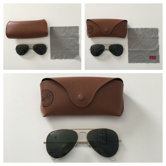 RAY-BAN ORIGINAL AVIATOR 58MM POLARIZED SUNGLASSES - Picture 3 of 4