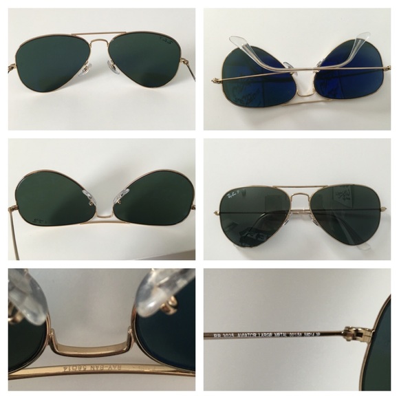 RAY-BAN ORIGINAL AVIATOR 58MM POLARIZED SUNGLASSES - Picture 4 of 4