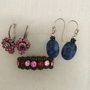 SOLD Bundle of Earrings and a Stretch Ring
