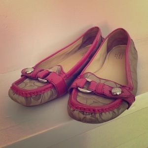 Coach Tan Pink Shoes 8.5