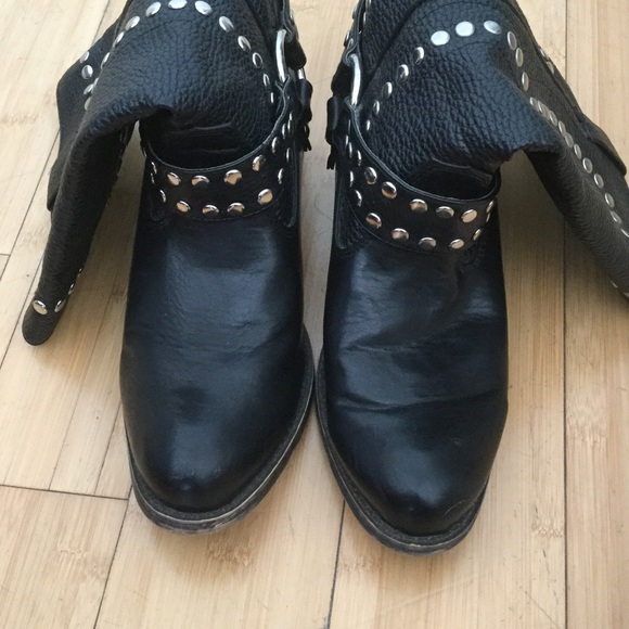 Sold elsewhere Faux leather harness boots, 7.5 - Picture 3 of 4