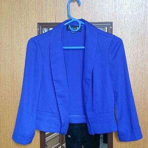 Cobalt Blue Semi Cropped Blazer