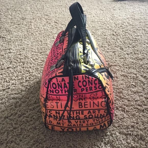 L.A.M.B. Neon Sunset Speedy Purse - Picture 2 of 4