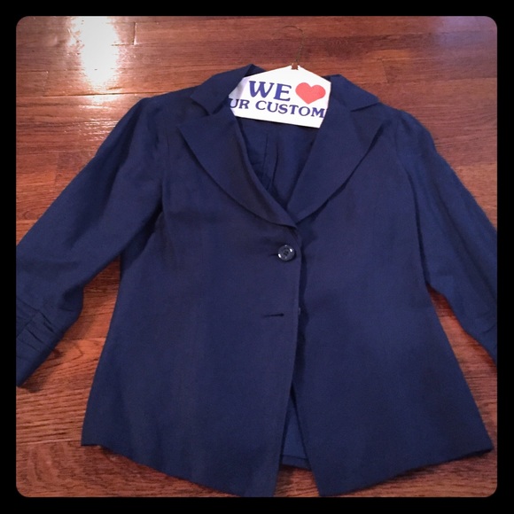 Royal Blue Linen Blazer