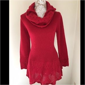 Style&co sweater dress with scarf