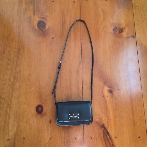 Black Leather kate spade purse
