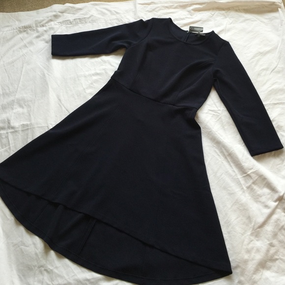Limited fit and flare dress with hi low hem