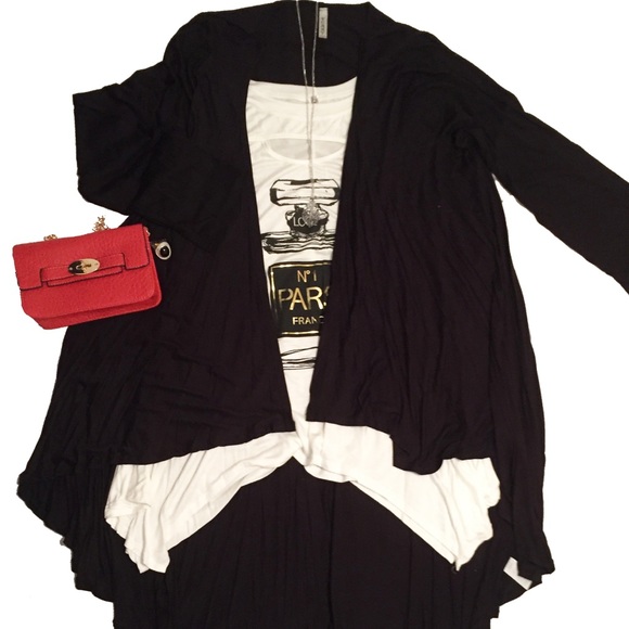 NWT Plus Size long black cardigan - Picture 1 of 3