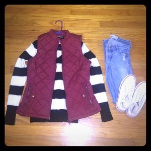 Allegra K Burgundy Vest