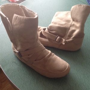 Light tan ankle boots