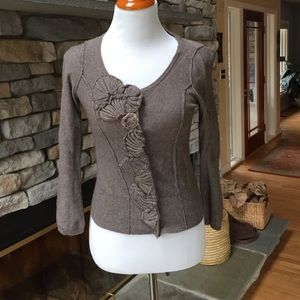 Anthropologie beautiful brown wool cardigan.