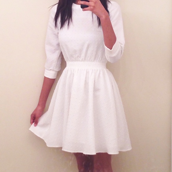 ASOS White Long-Sleeved Dress