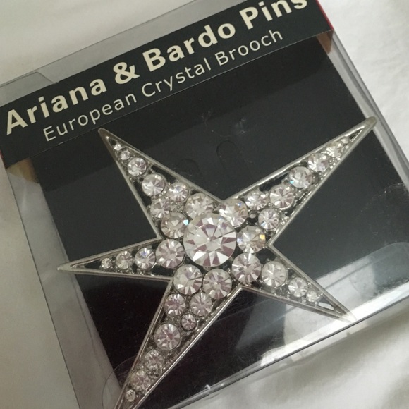 European crystal brooch.