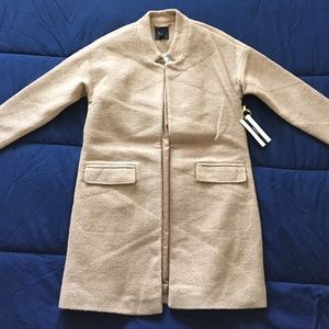 F21 Beige Long Overcoat