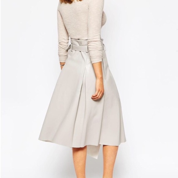ASOS midi wrap skirt in faux leather . HP 🌷 - Picture 3 of 4