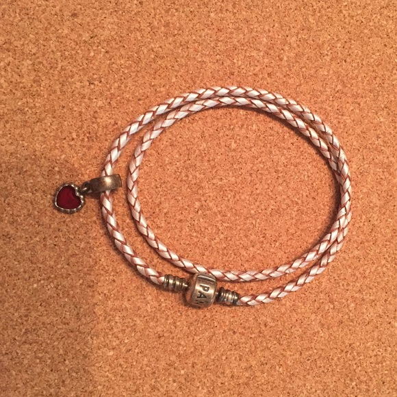 Pandora Braided Double-Leather Charm Bracelet
