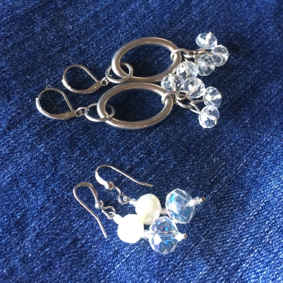 Bundle of 3 silver/jewel earrings - Picture 4 of 4