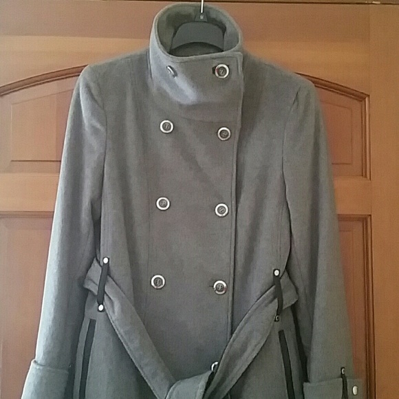 🚫 Sold 🚫 Calvin Klein  Gray Wool Coat Size M - Picture 3 of 4