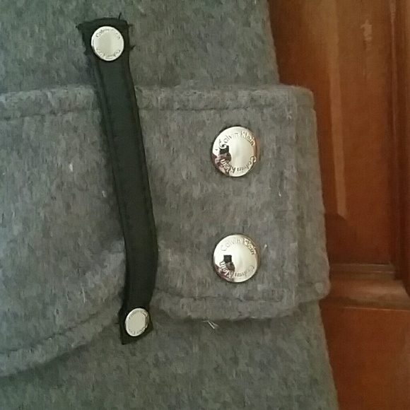 🚫 Sold 🚫 Calvin Klein  Gray Wool Coat Size M - Picture 4 of 4