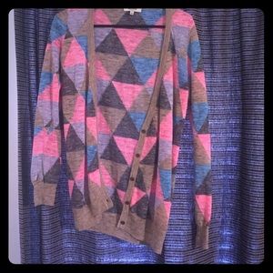 Madewell geometric cardi