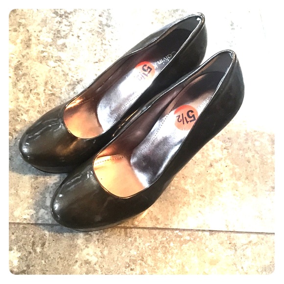 Calvin Klein Patent Platform Heels