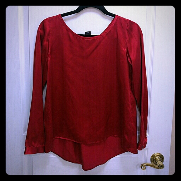 Club Monaco Red silky blouse