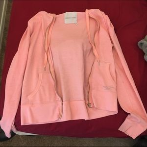 Coral colored zip up Victoria's Secret jacket!