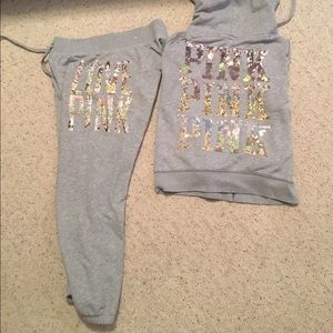 💎SOLD-vinted💎Gray vs goldbling hoodie/sweatpants