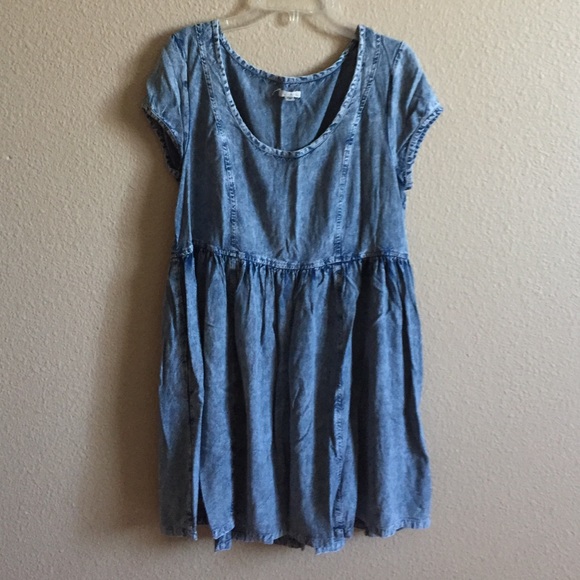 Blue Acid Wash Urban Outfitters Babydoll Dress