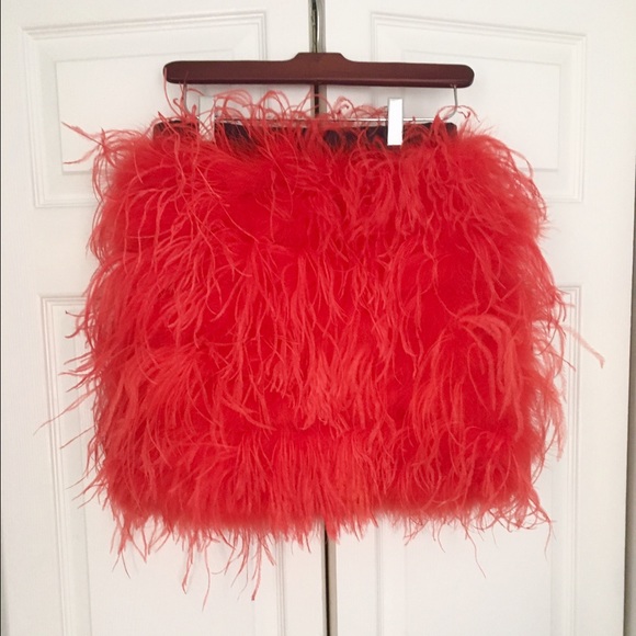 ZARA REAL OSTRICH FEATHER SKIRT