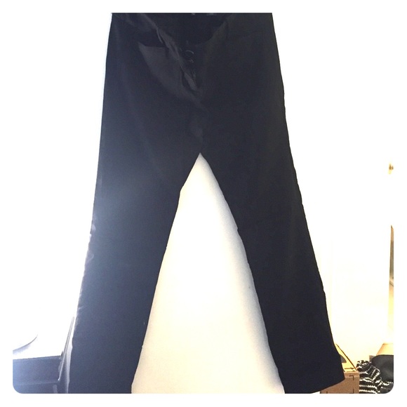 Black stretch work pants
