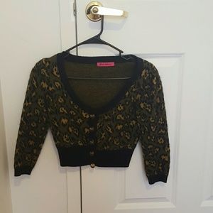 Betsey Johnson Leopard cardigan